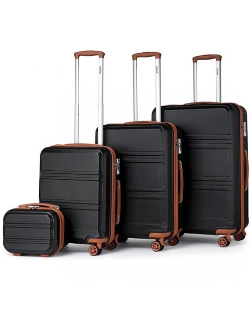 Set de 4 valises - 28+51.5+65+74 cm rigide 4 roulettes serrure tsa - kono - Kiabi Set de 4 valises - 28+51.5+65+74 cm rigide 4 roulettes serrure tsa - kono - Kiabi