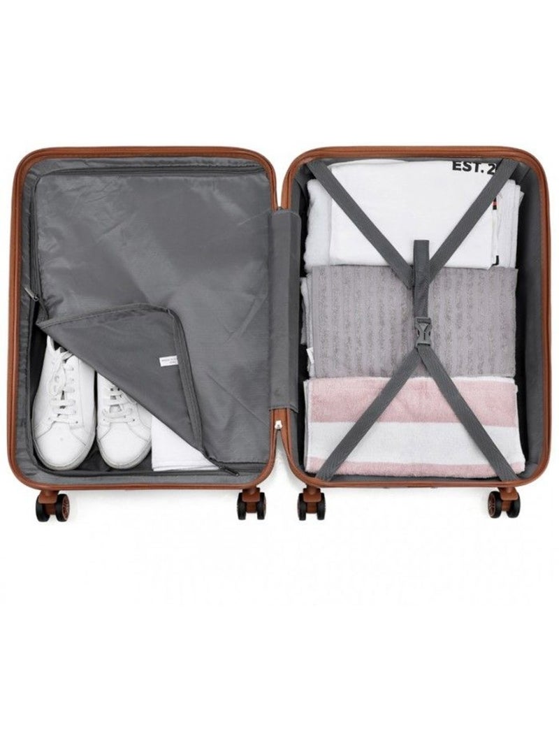 Set de 4 valises - 28+51.5+65+74 cm rigide 4 roulettes serrure tsa - kono Noir - Kiabi