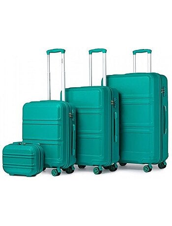 Set de 4 valises - 28/51/65/75 cm rigide 4 roulettes serrure tsa - kono