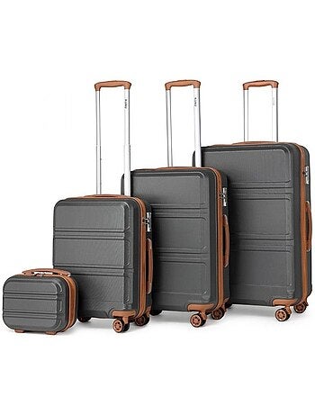 Set de 4 valises - 28/51/65/75 cm rigide 4 roulettes serrure tsa - kono
