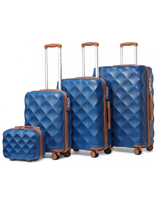 Set de 4 valises - 30/53/61/73 cm, rigide, 4 roues, serrure tsa - british traveller - Kiabi
