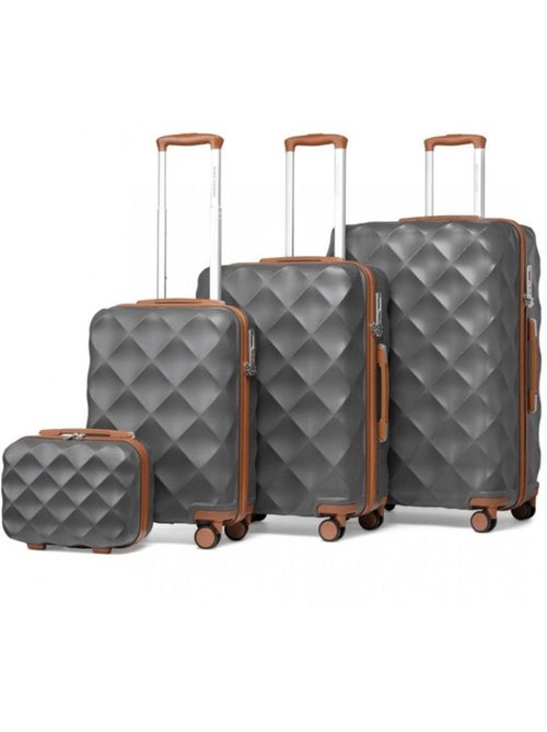 Set de 4 valises - 30/53/61/73 cm, rigide, 4 roues, serrure tsa - british traveller - Kiabi Set de 4 valises - 30/53/61/73 cm, rigide, 4 roues, serrure tsa - british traveller - Kiabi