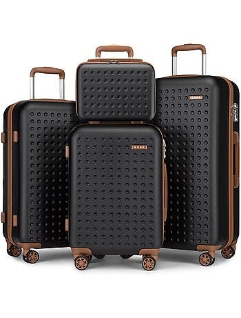 Set de 4 valises - 31/55/65/75 cm abs+pc 4 roulettes serrure tsa - kono
