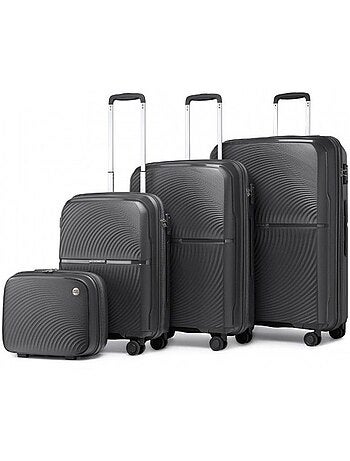 Set de 4 valises - 31/55/67/76 cm, rigide, 4 roues, serrure tsa - british traveller