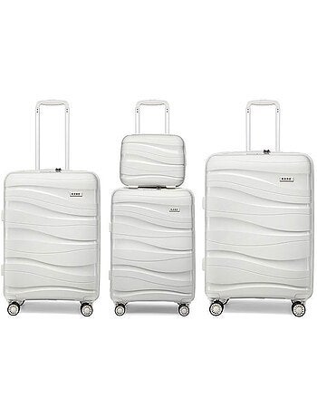 Set de 4 valises - 34/55/66/76 cm rigide serrure tsa - kono