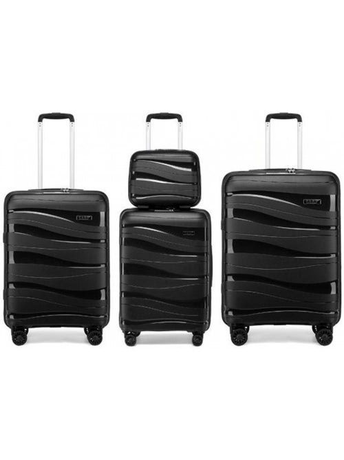Set de 4 valises - 34/55/66/76 cm, rigide, serrure tsa - kono - Kiabi Set de 4 valises - 34/55/66/76 cm, rigide, serrure tsa - kono - Kiabi