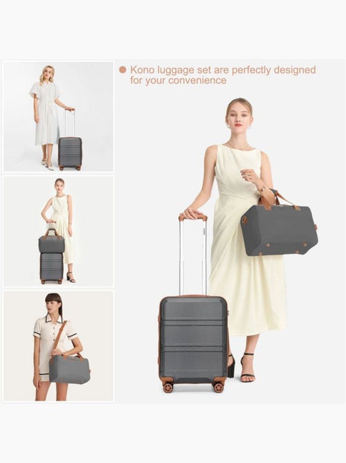 Set de 4 valises - 51.5/65/74 cm abs+pc 4 roulettes serrure tsa - kono - Kiabi Set de 4 valises - 51.5/65/74 cm abs+pc 4 roulettes serrure tsa - kono - Kiabi