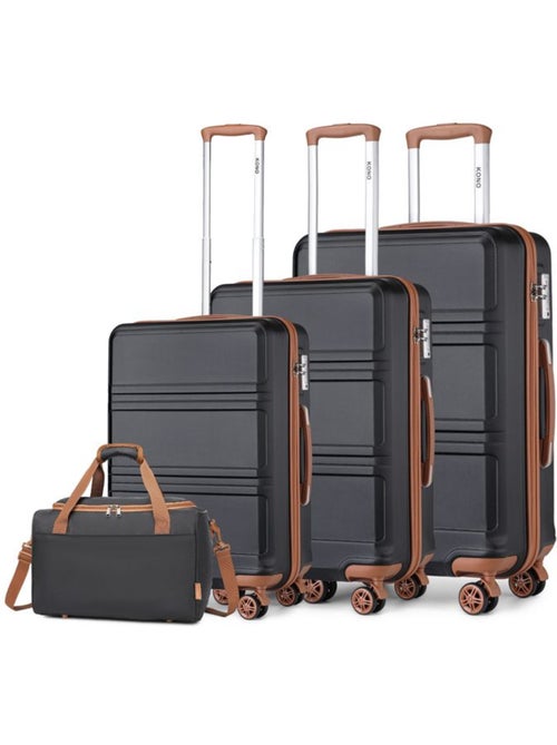 Set de 4 valises - 51.5/65/74 cm abs+pc 4 roulettes serrure tsa - kono - Kiabi