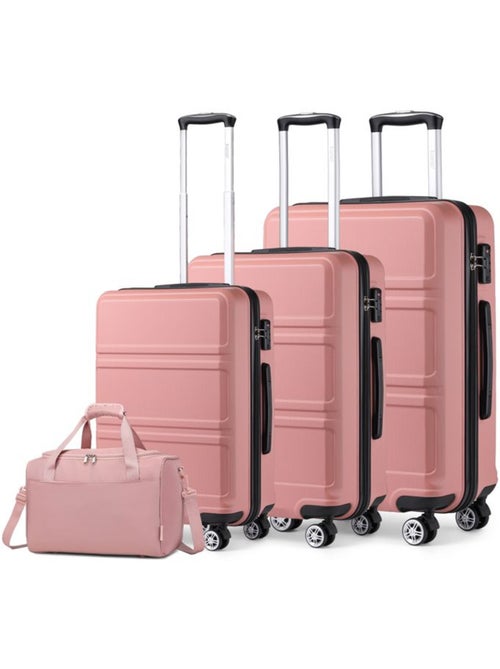 Set de 4 valises - 51.5/65/75 cm abs 4 roulettes serrure tsa - kono - Kiabi Set de 4 valises - 51.5/65/75 cm abs 4 roulettes serrure tsa - kono - Kiabi
