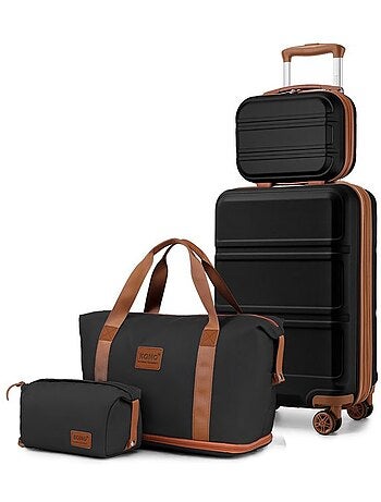 Set de 4 valises - 51.5x38x21 cm abs serrure tsa - kono