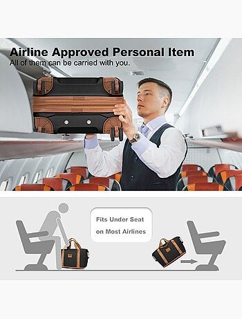 Set de 4 valises - 51.5x38x21 cm abs serrure tsa - kono