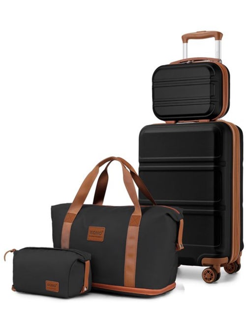 Set de 4 valises - 51.5x38x21 cm abs serrure tsa - kono - Kiabi Set de 4 valises - 51.5x38x21 cm abs serrure tsa - kono - Kiabi