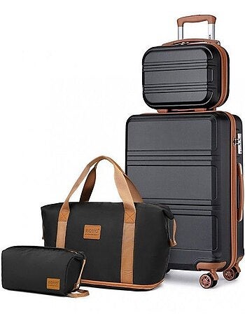 Set de 4 valises - 51.5x38x21 cm abs serrure tsa - kono