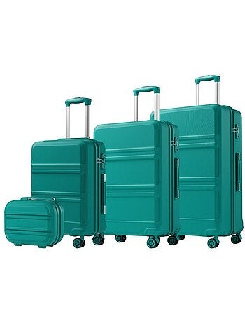 Set de 4 valises - 55/66/75 cm abs+pc 4 roulettes serrure tsa - kono