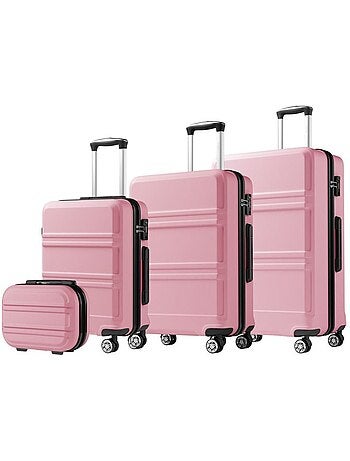 Set de 4 valises - 55/66/75 cm abs+pc 4 roulettes serrure tsa - kono