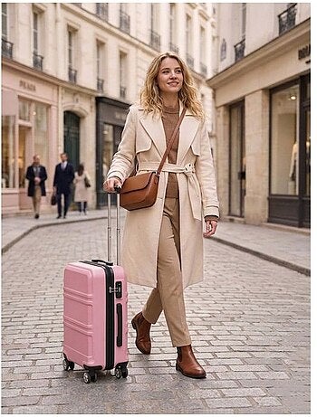 Set de 4 valises - 55/66/75 cm abs+pc 4 roulettes serrure tsa - kono
