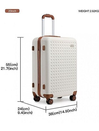 Set de 4 valises - 55x38x24 cm - kono