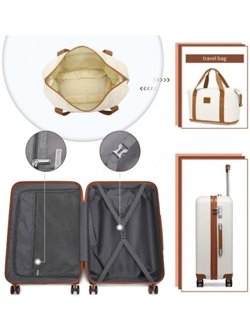 Set de 4 valises - 55x38x24 cm, rigide abs, serrure tsa - kono - Kiabi Set de 4 valises - 55x38x24 cm, rigide abs, serrure tsa - kono - Kiabi