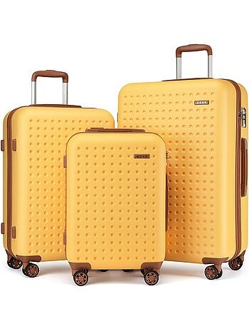 Set de 4 valises - abs+pc 4 roulettes serrure tsa - kono