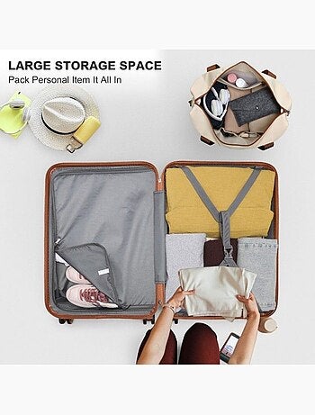 Set de 4 valises - rigide abs + pc, extensible, serrure tsa - kono
