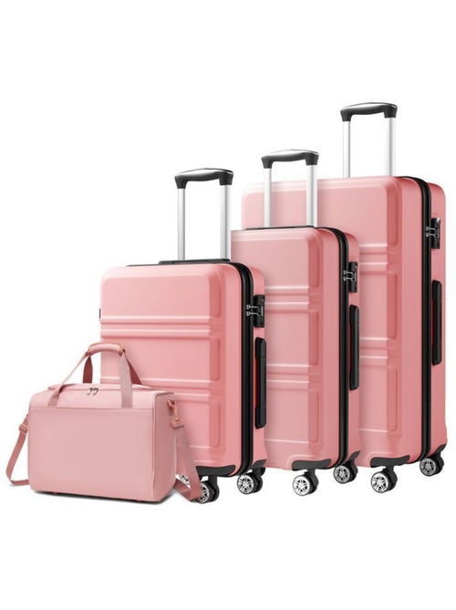 Set de 4 valises - rigide, abs + polycarbonate, légère, 4 roulettes - kono - Kiabi Set de 4 valises - rigide, abs + polycarbonate, légère, 4 roulettes - kono - Kiabi