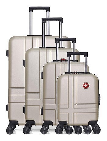 Set de 4 Valises Rigides Grand Format, Taille Moyenne, Valise Cabine et Vanity USTER-M