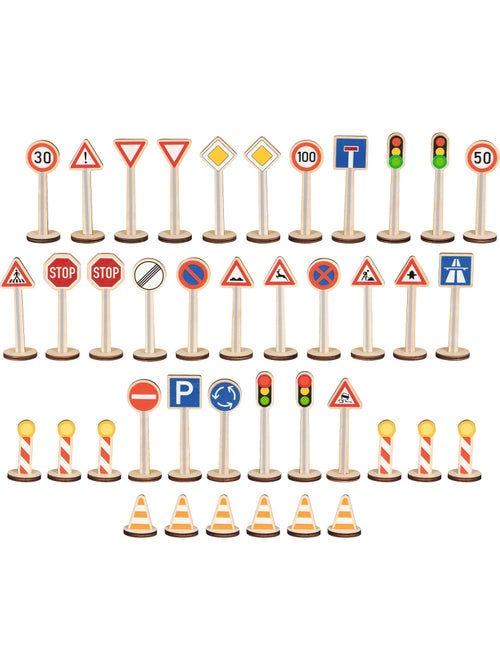 Set de 40 panneaux de signalisation - Kiabi Set de 40 panneaux de signalisation - Kiabi