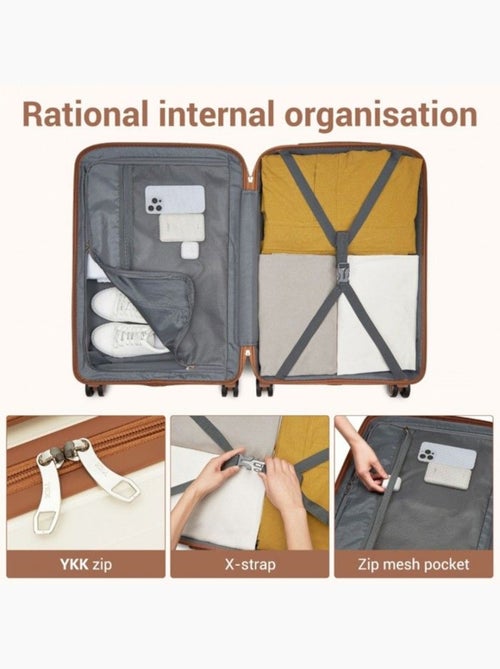 Set de 5 bagages - rigide, polypropylène, légère, 4 roulettes - kono - Kiabi Set de 5 bagages - rigide, polypropylène, légère, 4 roulettes - kono - Kiabi