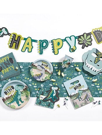 Set de 5 bougies anniversaire Happy dino