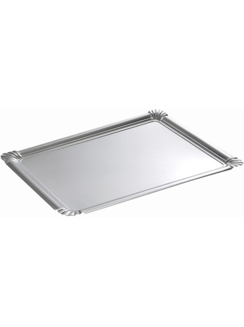Set de 5 plateaux rectangulaire couleur argent - Kiabi