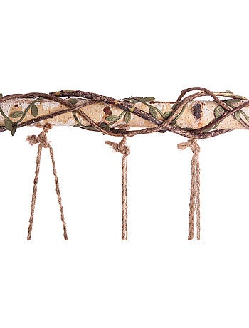 Set de 5 soliflores suspendus sur branche bois et jute SID