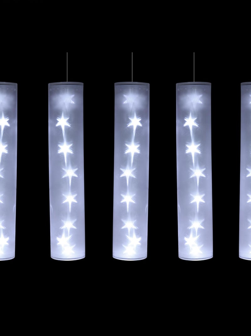 Set de 5 tubes lumineux etoiles Blanc - Kiabi