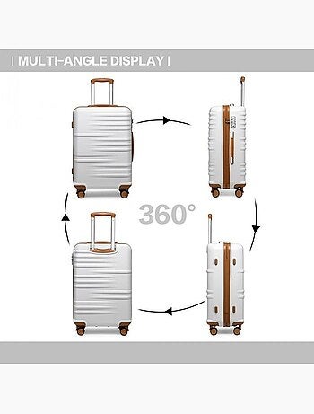 Set de 5 valises - 54/64/74.5 cm, 4 roues, serrure tsa - british traveller