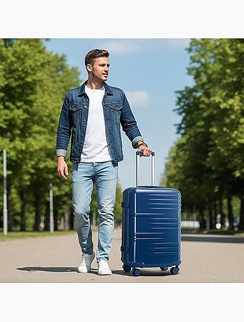 Set de 5 valises - 54/64/74.5 cm, 4 roues, serrure tsa - british traveller