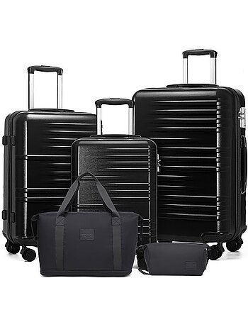 Set de 5 valises - 54/64/74.5 cm, 4 roues, serrure tsa - british traveller