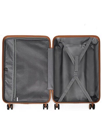 Set de 5 valises - 54x34x22 cm abs 4 roulettes serrure tsa - kono
