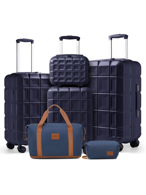 Set de 5 valises - 54x34x22 cm, rigide abs, 4 roues, serrure tsa - kono - Kiabi Set de 5 valises - 54x34x22 cm, rigide abs, 4 roues, serrure tsa - kono - Kiabi