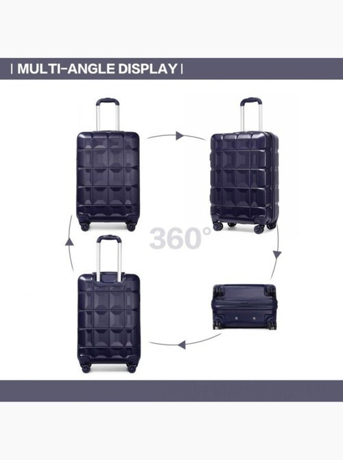 Set de 5 valises - 54x34x22 cm, rigide abs, 4 roues, serrure tsa - kono - Kiabi Set de 5 valises - 54x34x22 cm, rigide abs, 4 roues, serrure tsa - kono - Kiabi