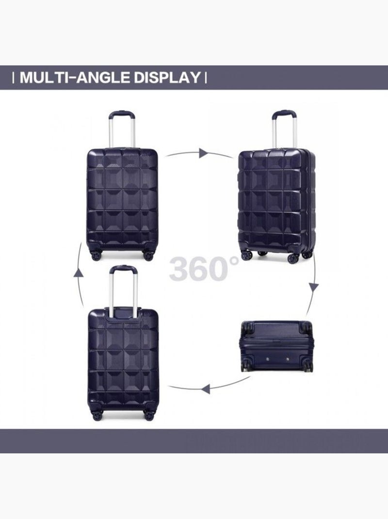 Set de 5 valises - 54x34x22 cm, rigide abs, 4 roues, serrure tsa - kono Bleu - Kiabi