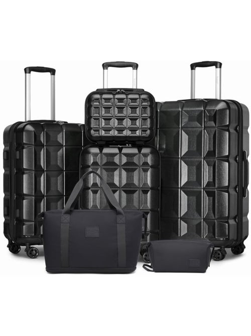 Set de 5 valises - 54x34x22 cm, rigide abs, 4 roues, serrure tsa - kono - Kiabi Set de 5 valises - 54x34x22 cm, rigide abs, 4 roues, serrure tsa - kono - Kiabi