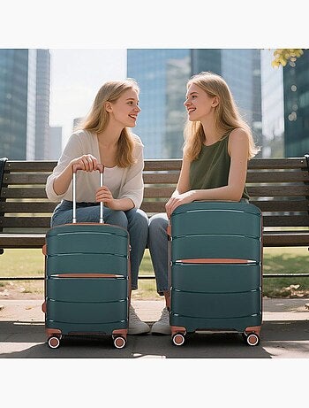 Set de 5 valises - 55/66/75 cm polypropylène 4 roulettes serrure tsa - kono