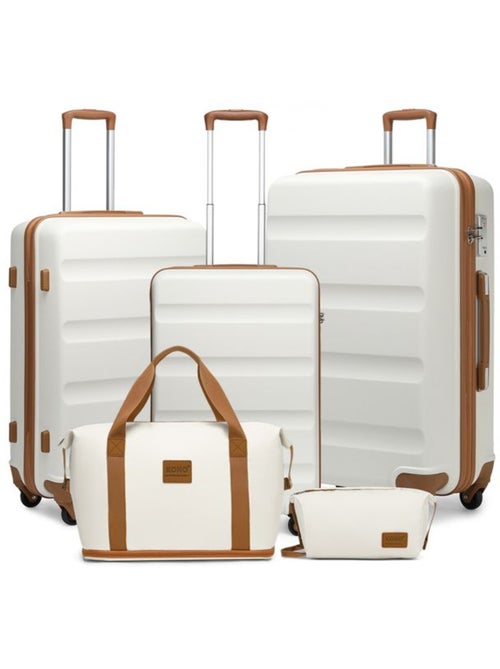 Set de 5 valises - 55/66/75 cm, rigide abs, 4 roues, serrure tsa - kono - Kiabi Set de 5 valises - 55/66/75 cm, rigide abs, 4 roues, serrure tsa - kono - Kiabi