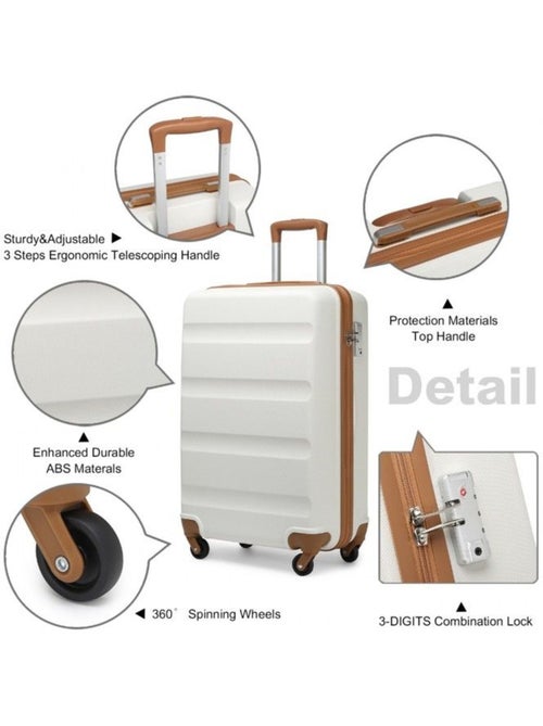 Set de 5 valises - 55/66/75 cm, rigide abs, 4 roues, serrure tsa - kono - Kiabi Set de 5 valises - 55/66/75 cm, rigide abs, 4 roues, serrure tsa - kono - Kiabi