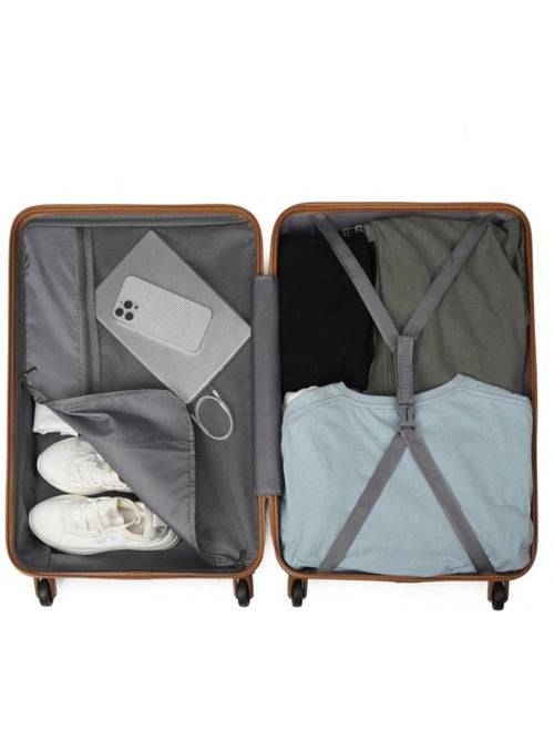 Set de 5 valises - 55/66/75 cm, rigide abs, 4 roues, serrure tsa - kono - Kiabi Set de 5 valises - 55/66/75 cm, rigide abs, 4 roues, serrure tsa - kono - Kiabi