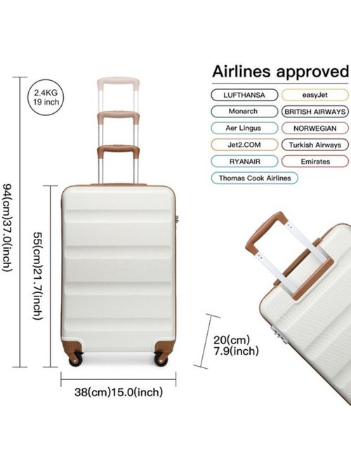 Set de 5 valises - 55/66/75 cm, rigide abs, 4 roues, serrure tsa - kono - Kiabi Set de 5 valises - 55/66/75 cm, rigide abs, 4 roues, serrure tsa - kono - Kiabi