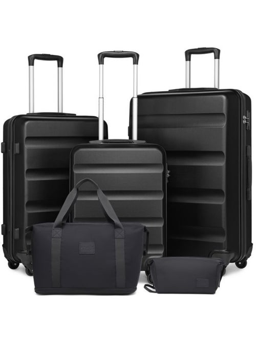 Set de 5 valises - 55/66/75 cm, rigide abs, 4 roues, serrure tsa - kono - Kiabi Set de 5 valises - 55/66/75 cm, rigide abs, 4 roues, serrure tsa - kono - Kiabi