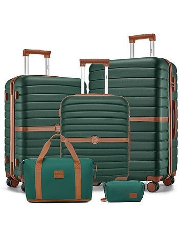 Set de 5 valises - 55/66/76 cm 4 roulettes - kono