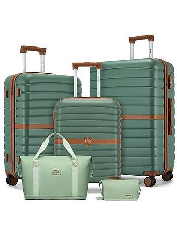 Set de 5 valises - 55/66/76 cm 4 roulettes - kono