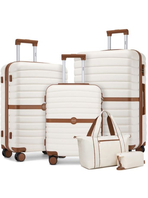 Set de 5 valises - 55/66/76 cm, abs + pc, 4 roues - kono - Kiabi Set de 5 valises - 55/66/76 cm, abs + pc, 4 roues - kono - Kiabi
