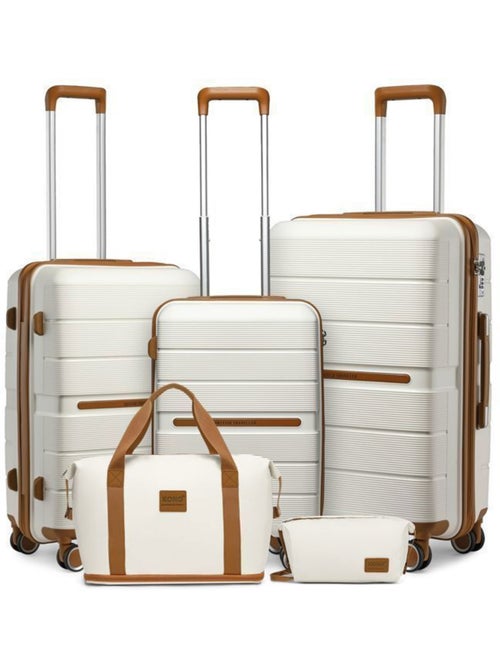 Set de 5 valises - 55/66/76 cm, rigide polypropylène (pp), 4 roues, serrure tsa - british traveller - Kiabi Set de 5 valises - 55/66/76 cm, rigide polypropylène (pp), 4 roues, serrure tsa - british traveller - Kiabi